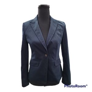 Banana Republic Stretch Petite Classic Navy Blazer